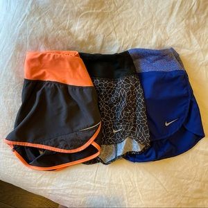3 pairs of Size Small Dri Fit shorts